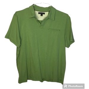 Banana Republic Men’s Polo Shirt - Green- Large. EUC